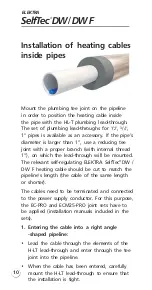 Preview for 10 page of ELEKTRA SelfTec DW Installation Manual