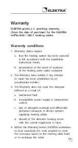 Preview for 19 page of ELEKTRA SelfTec DW Installation Manual