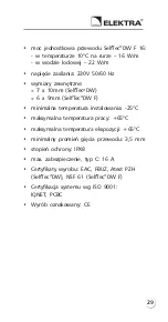 Preview for 29 page of ELEKTRA SelfTec DW Installation Manual