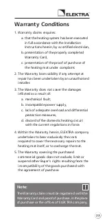 Preview for 23 page of ELEKTRA SnowTec Installation Manual