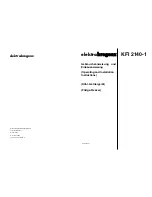 Preview for 1 page of Elektrabregenz KFI 2140-1 Operating And Installation Instructions