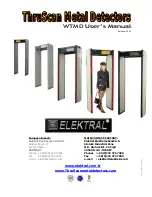 Preview for 1 page of Elektral ThruScan User Manual