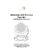 Предварительный просмотр 1 страницы ElektraLED Elektralite LED Pro Line Pancake User Manual