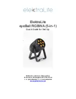 elektraLite eyeBall RGBWA Setup Quick Manual preview