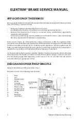 Предварительный просмотр 2 страницы Elektrim Brake Instructions For The Installation, Operation And Maintenance