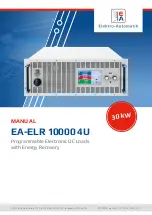 Elektro-Automatik EA-ELR 10000 4U Manual preview