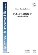 Preview for 9 page of Elektro-Automatik EA-PS 800 R User Manual