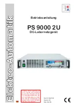 Elektro-Automatik PS 9000 2U Series Operating Manual preview