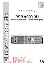 Elektro-Automatik PSB 9000 3U Series Operating Manual preview