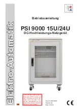 Preview for 1 page of Elektro-Automatik PSI 9000 15U Series Operating Manual