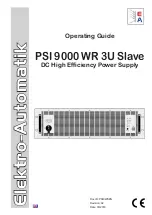 Elektro-Automatik PSI 9000 WR 3U SLAVE Operating Manual preview