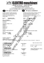 Предварительный просмотр 38 страницы Elektro Maschinen HDEm 1901 Operating Instruction