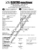 Предварительный просмотр 39 страницы Elektro Maschinen HDEm 1901 Operating Instruction