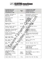 Предварительный просмотр 6 страницы Elektro Maschinen HDEm 330 Operating Instruction