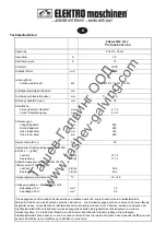 Предварительный просмотр 15 страницы Elektro Maschinen PSEm 2505P Operating Instruction