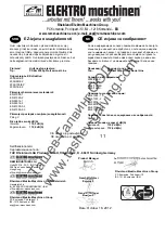 Предварительный просмотр 55 страницы Elektro Maschinen PSEm 2505P Operating Instruction