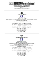 Предварительный просмотр 12 страницы Elektro Maschinen VC 6501 Operating Instruction