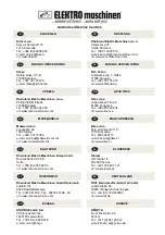 Предварительный просмотр 19 страницы Elektro Maschinen VC 6501 Operating Instruction