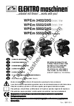 Elektro Maschinen WPEm 3402/20G Operating Instruction preview