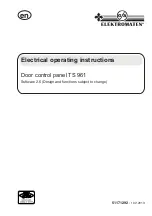 Предварительный просмотр 1 страницы Elektromaten TS 961 Electrical Operating Instructions