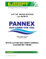 ELEKTROMET PANNEX DUO COMBI VVB 160L Installation And User Manual предпросмотр