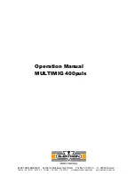 Elektron MULTIMIG 400puls Operation Manual preview