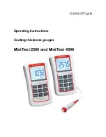 ElektroPhysik MiniTest 2500 Operating Instructions Manual предпросмотр