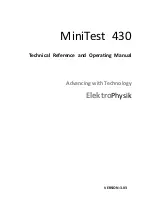 Предварительный просмотр 1 страницы ElektroPhysik MiniTest 430 Technical Reference And Operating Manual