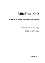 Предварительный просмотр 1 страницы ElektroPhysik MiniTest 440 Technical Reference And Operating Manual