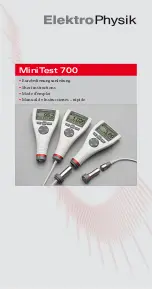 ElektroPhysik MiniTest 700 Short Instructions предпросмотр