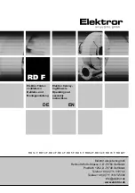 Предварительный просмотр 1 страницы Elektror RD 4 F Operating And Assembly Instructions Manual