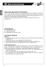 Preview for 2 page of Elektrotechnik Schabus GAS SENSOR GX-CO Operating Instructions Manual