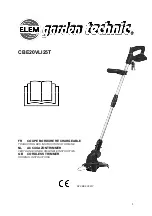 Elem Garden Technic CBE20VLI25T Original Instructions Manual предпросмотр