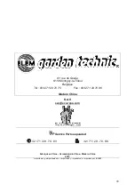 Предварительный просмотр 28 страницы Elem Garden Technic THE551 Original Instructions Manual