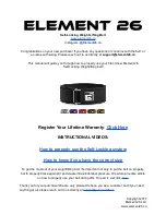 Предварительный просмотр 1 страницы Element 26 Self-Locking Weight Lifting Belt Instructional Manual