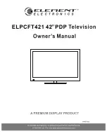 Preview for 1 page of Element 42" PDP ELPCFT421 Owner'S Manual