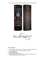 Preview for 1 page of Element Air Mouse Remote Installation And Button Function Manual