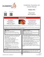 Preview for 1 page of Element4 Modore 185 Installation, Operation And Owner'S Manual