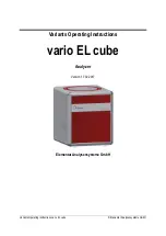 Elementar Analysensysteme GmbH vario EL cube Operating Instructions Manual предпросмотр