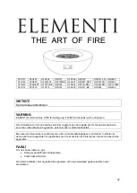 Preview for 22 page of ELEMENTI ART OF FIRE OFG602 Manual