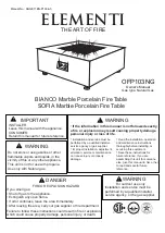 Предварительный просмотр 1 страницы ELEMENTI BIANCO OFP103NG Owner'S Manual