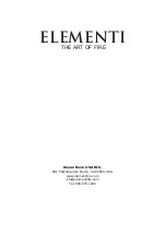 Preview for 20 page of ELEMENTI BIANCO Owner'S Manual