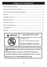 Предварительный просмотр 2 страницы ELEMENTI CAPETOWN OFG410LP Owner'S Manual