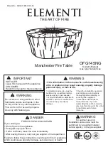 Preview for 1 page of ELEMENTI Manchester OFG145CG-NG Owner'S Manual