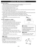 Preview for 12 page of ELEMENTI Manhattan OFG103NG Owner'S Manual