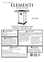 Предварительный просмотр 1 страницы ELEMENTI Montreal OFG221LP Owner'S Manual