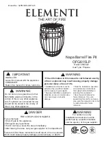 Предварительный просмотр 1 страницы ELEMENTI Napa OFG615LP Owner'S Manual