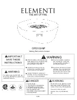 Предварительный просмотр 1 страницы ELEMENTI OFE102-NP Owner'S Manual