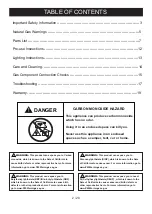 Предварительный просмотр 2 страницы ELEMENTI OFG110NG Owner'S Manual