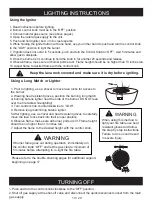 Предварительный просмотр 13 страницы ELEMENTI OFG110NG Owner'S Manual